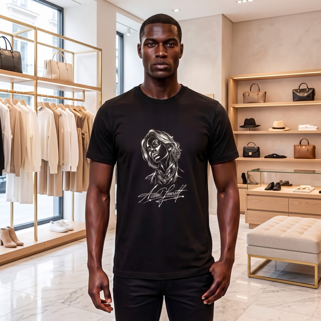 AETHEL LAURENT “La Silhouette” Graphic Tee